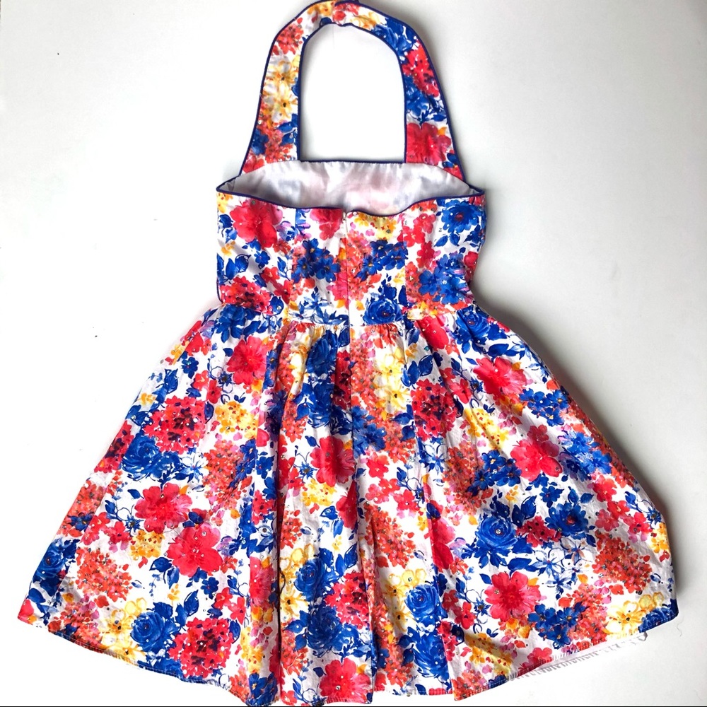 Emily West Floral Sequin Halter Dress - Picture 4 of 10